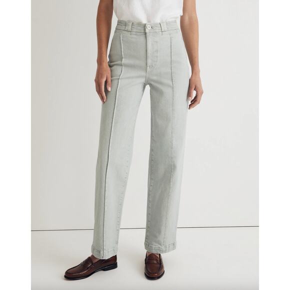 Madewell The Perfect Vintage Wide Leg Jean Size 32 Preppy Classic Preppy Stretch - Picture 2 of 14